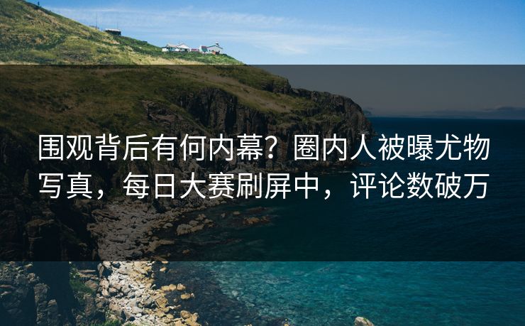 围观背后有何内幕？圈内人被曝尤物写真，每日大赛刷屏中，评论数破万